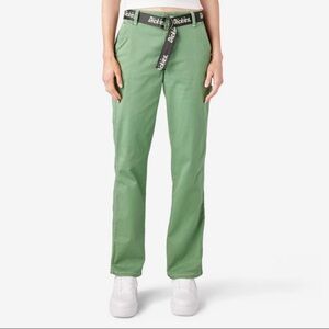 NWT Dickies Women's High Waisted Carpenter Pant Green-Size 34R